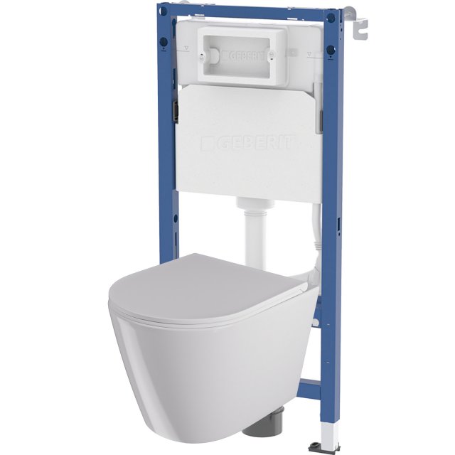 GEBERIT Zestaw podtynkowy mechaniczny BASIC 50, miska AURELIA bezkołn