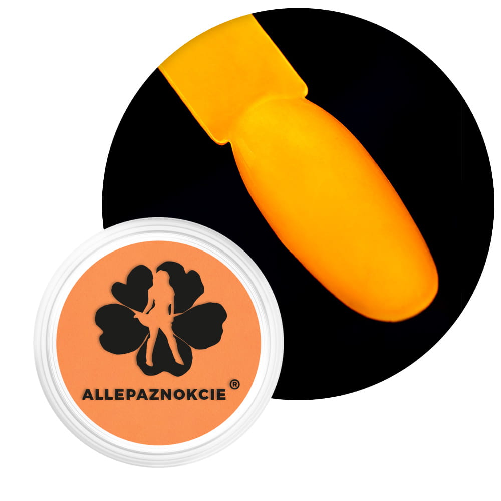 Pigment neonowy do paznokci w proszku Neon UV Pigment Allepaznokcie słoiczek 0,6 g Nr 04