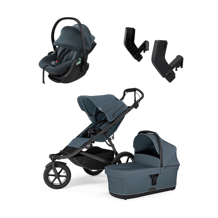 Thule Urban Glide 3 - terenowy wózek głęboko-spacerowy z fotelikiem 3w1-Dark Slate
