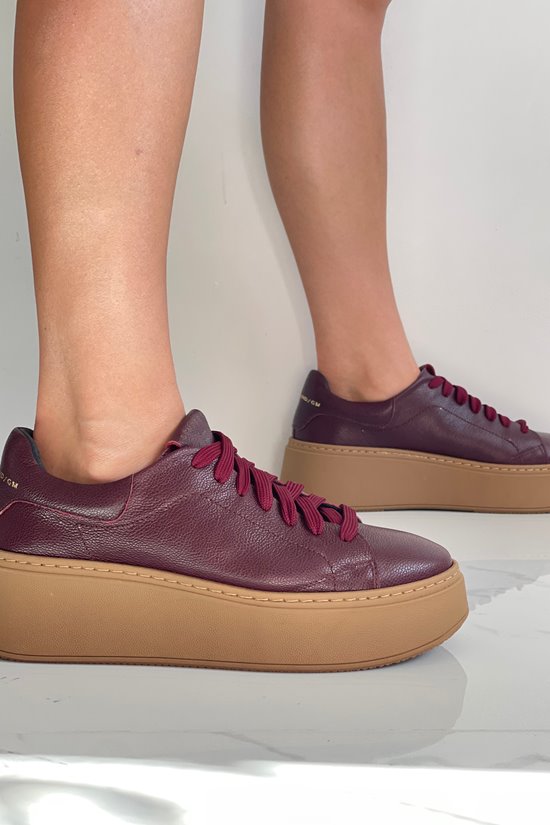 Sneakers Bordowy Dostępne od ręki