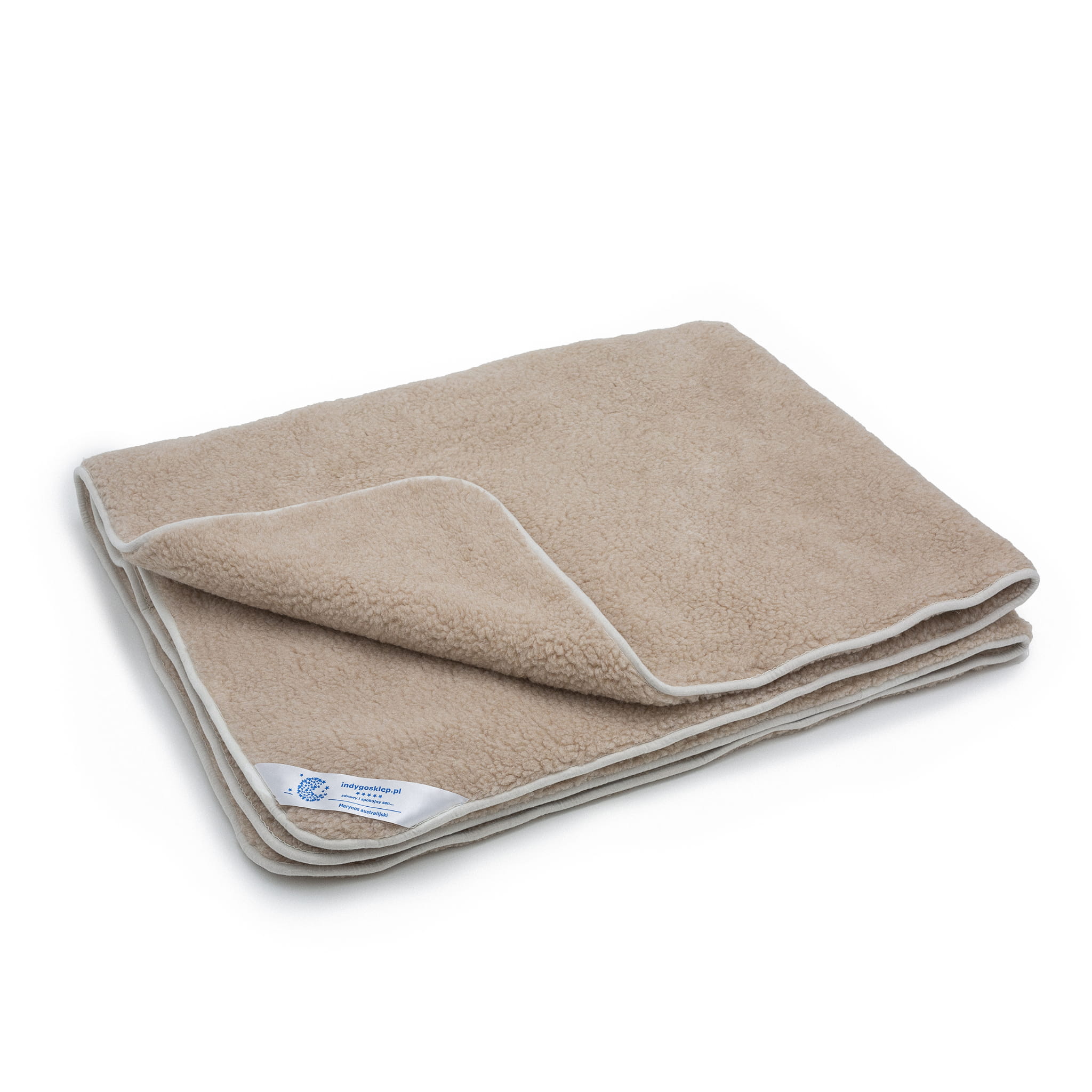 kołdra wełniana merynos tumbler beż 200x220 (+-5cm)