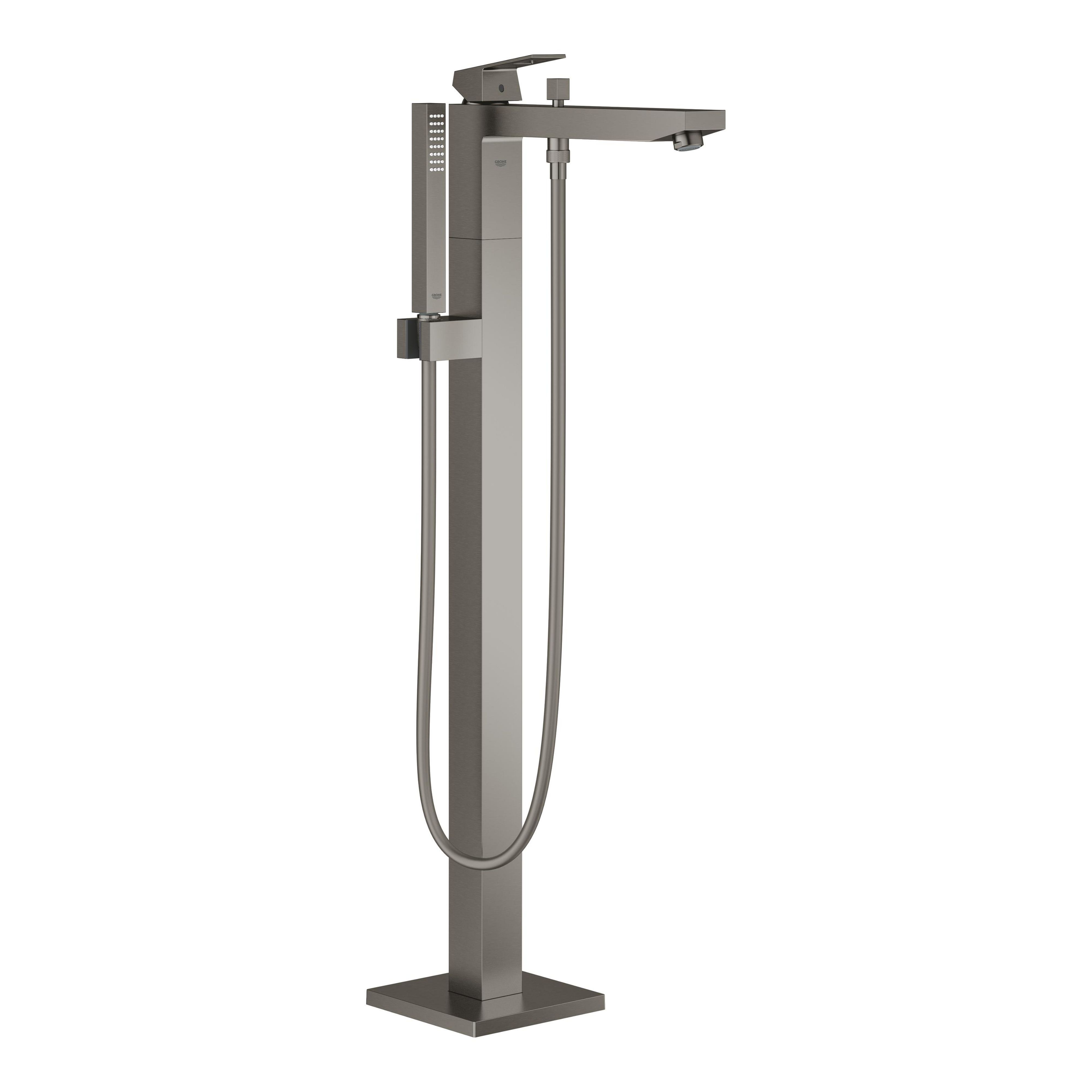 Darmowa Dostawa - Bateria wannowo-prysznicowa wolnostojąca brushed hard graphite Grohe Eurocube 23672AL1