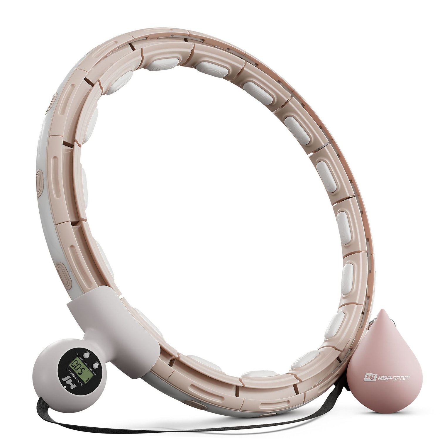 Hula Hoop Reifen mit Gewicht und Zähler beige