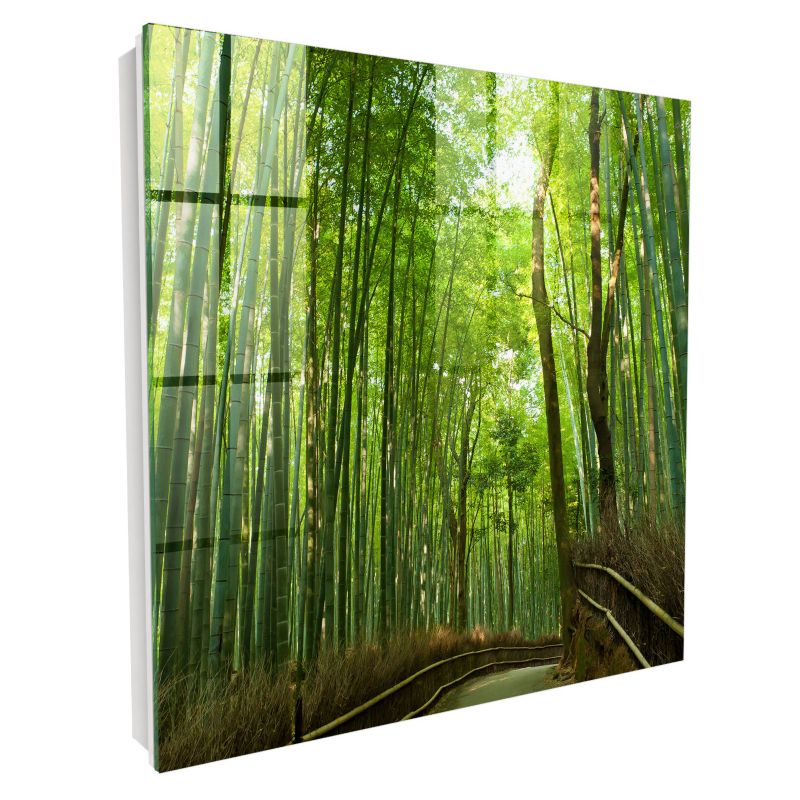 Pudełko Na Klucze Tulup 30x30 cm Bambusowa ścieżka - Biała - Otwierana na prawo 1 szt.