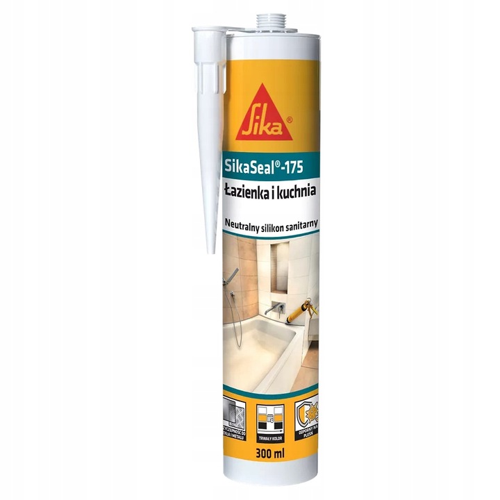 SIKA SIKASEAL 175 USZCZELNIACZ BEZBARAWNY SILIKON 300ML KUCHNIA ŁAZIENKA
