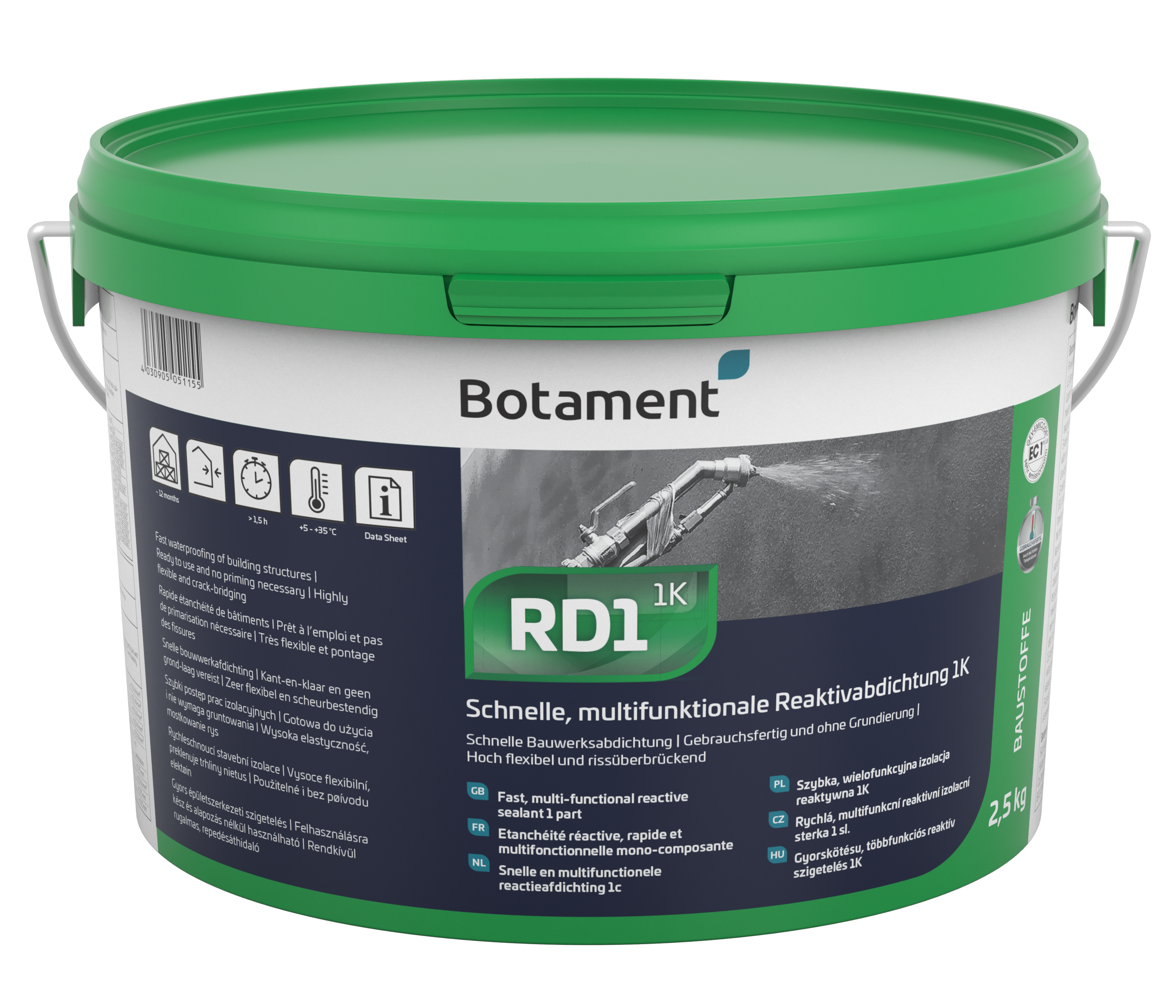 BOTAMENT RD1 SZYBKOSPRAWNA WIELOFUNKCYJNA IZOLACJA 2,5 KG