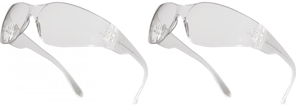 2x Okulary ochronne Delta Plus Brava2 Clear, UV400, bezbarwny