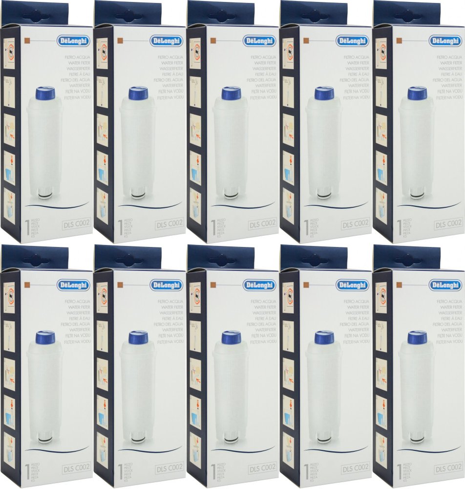 10x Filtr do ekspresów DeLonghi DLS-C002, biały