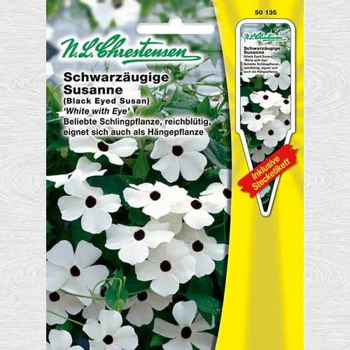 1 pac, Thunbergia Black-eyed Susan - Semințe: Mod de ambalare: 2 pac