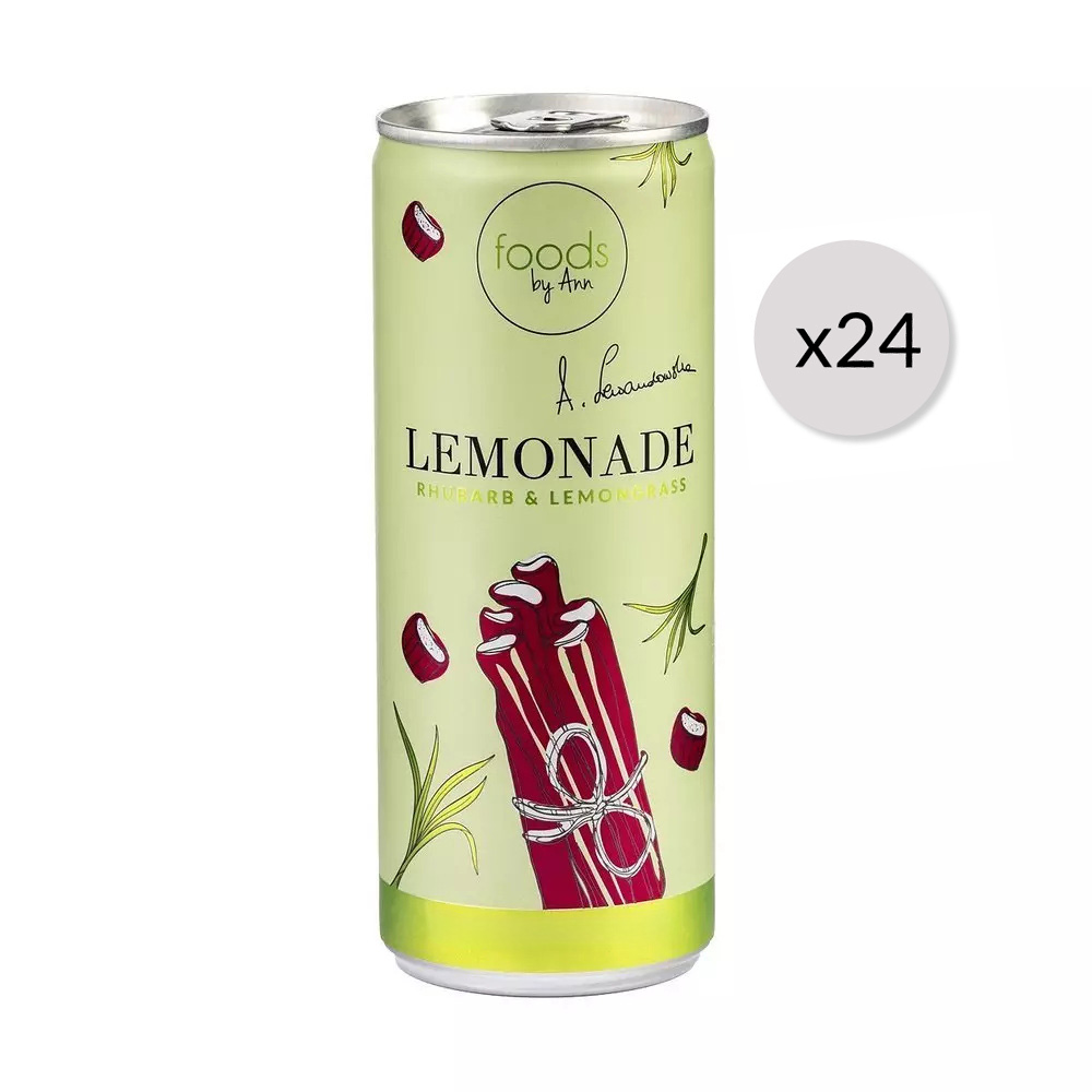 Lemoniada rabarbar & trawa cytrynowa, 250 ml x24