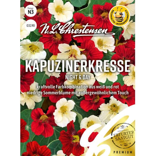 1 szt, Kapuzinerkresse Night & Day Chrestensen - Samen: Ilość w opakowaniu: 1 Stück