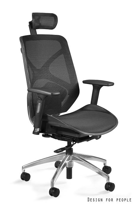 Fotel biurowy HERO, ergonomiczny, siatka lub tkanina, kolory Unique