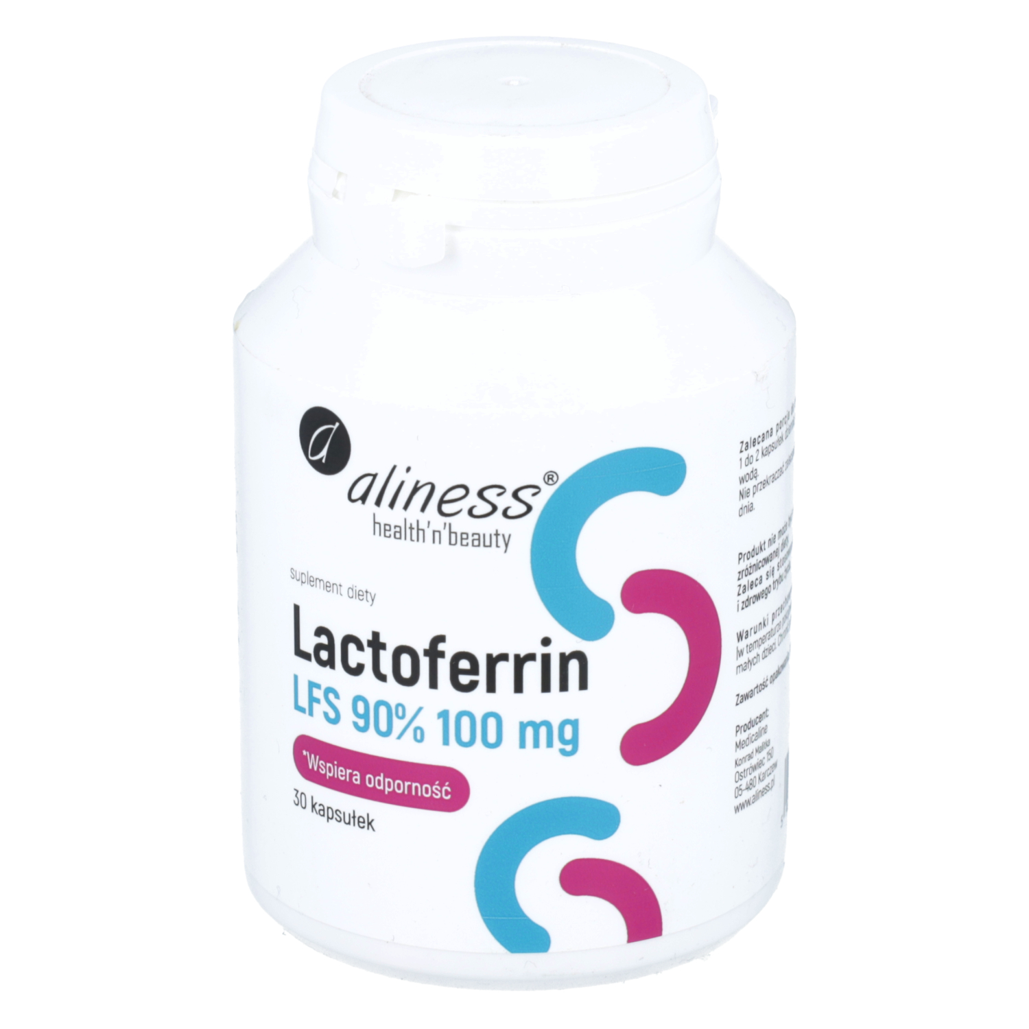 Aliness lactoferrin lfs90%, 30 kapsułek
