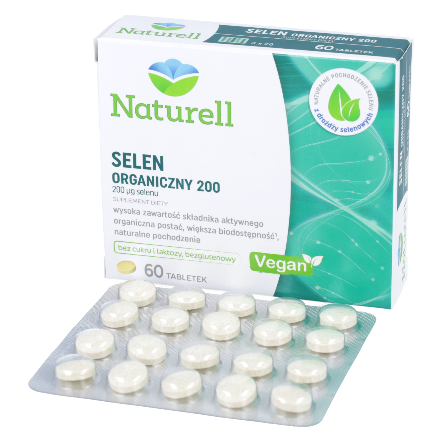 Naturell selen organiczny 200, 60 tabletek