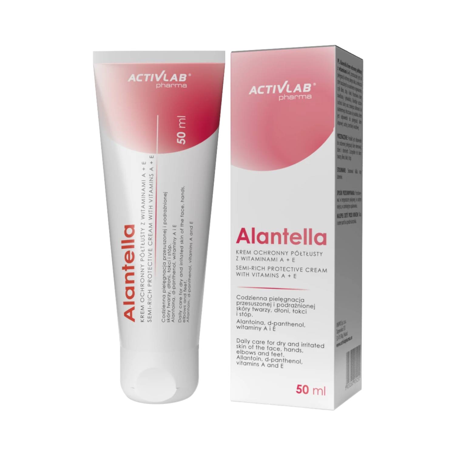 Activlab alantella - krem ochronny półtłusty z witaminami a+e, 50 ml