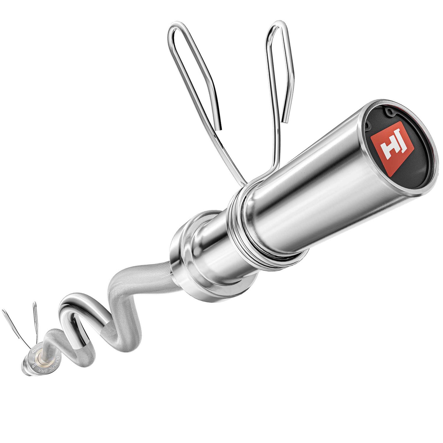 Barre de musculation olympique Super Curl EZ 120 cm / 50 mm avec fermetures à ressort