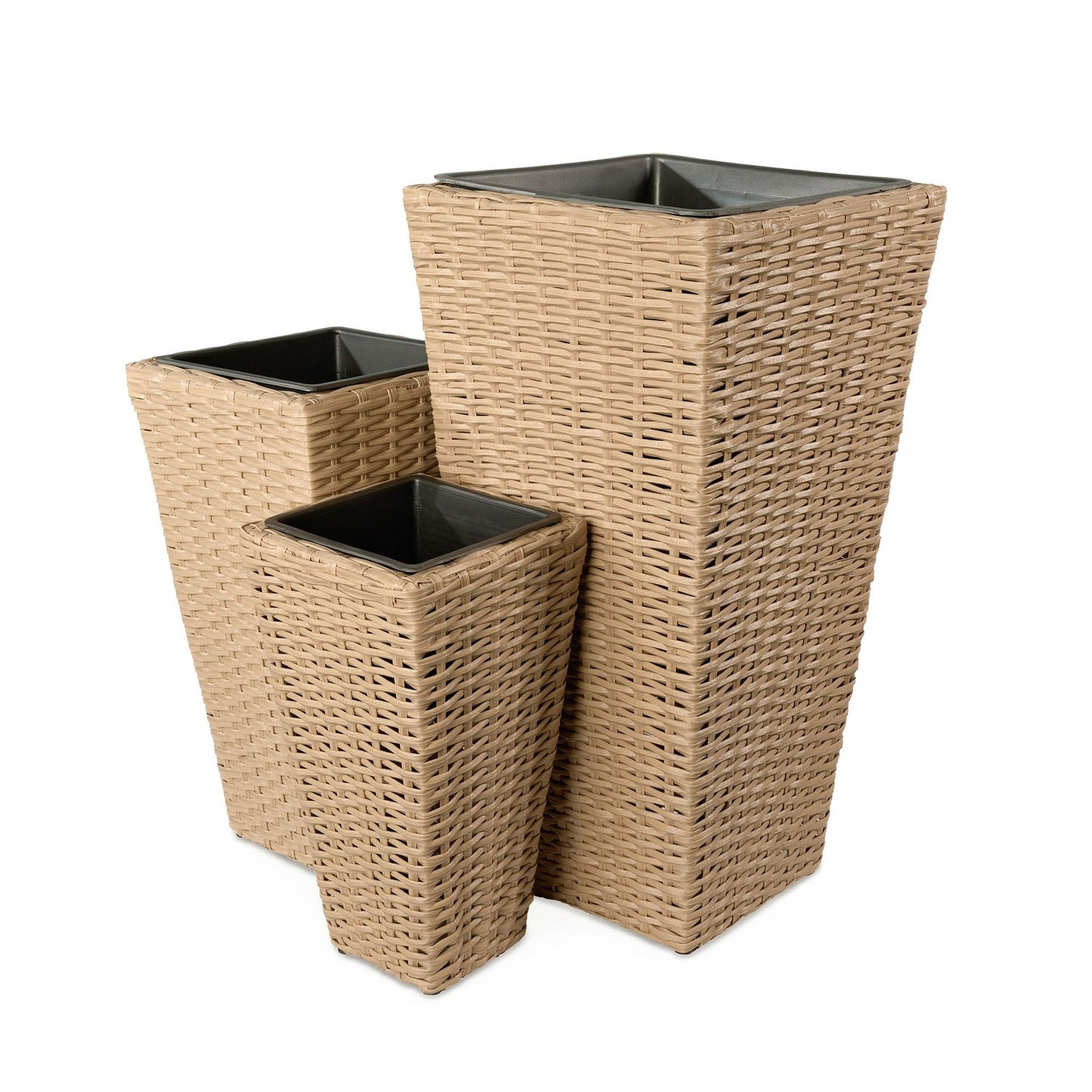 Pflanzkübel VINCEZI 3er-Set - Braun