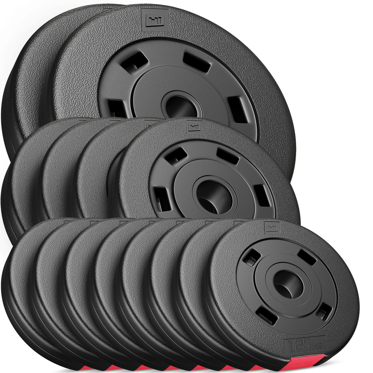 Kunststoff Hantelscheiben-Set 30 kg 8 x 1,25 kg; 4 x 2,5 kg; 2 x 5 kg