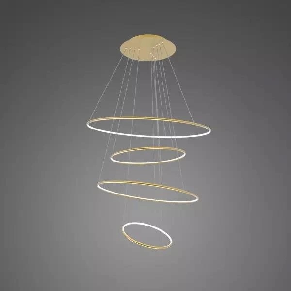 Altavola Design Ledowe Okręgi No.4 lampa wisząca ściemnialna 106 W złota LA084/P_100_in_4k_gold_dimm