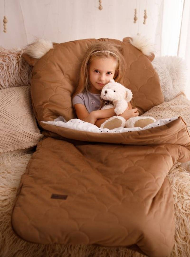 Śpiworek Kinder Hop Dream Catcher Caramel Teddy in Clouds - 170x75 cm