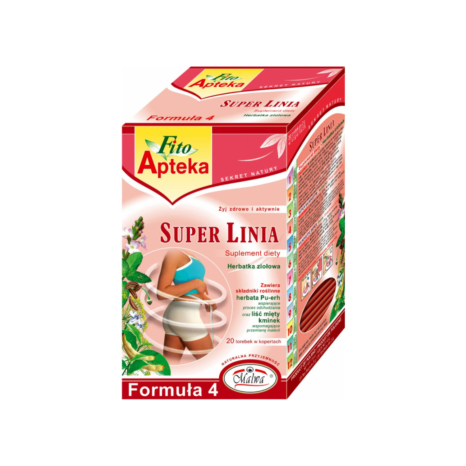 Malwa super linia, formuła 4, zioła, 20 torebek