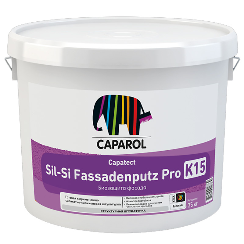 Tynk silikatowo-silikonow Fassadenputz Sil-Si 25kg Biały Caparol