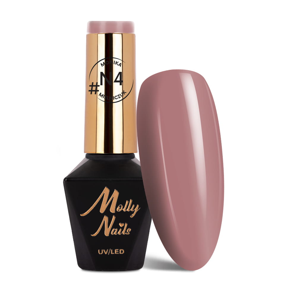 Lakier hybrydowy LED/UV Gel Polish Molly Nails #Natural by Monika Mielniczuk #N4 HEMA/Di-HEMA free 8g