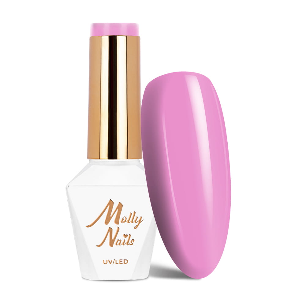Lakier hybrydowy LED/UV Gel Polish Molly Nails Flamingo Nr 140 Dusty Pink HEMA/Di-HEMA Free 8g