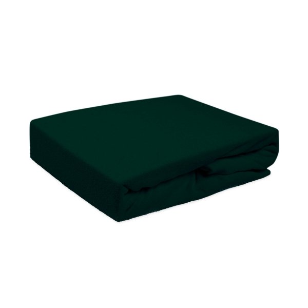 Prześcieradło Frotte PREMIUM na wysoki materac 140x200 na gumkę wz. 036 zieleń butelkowa