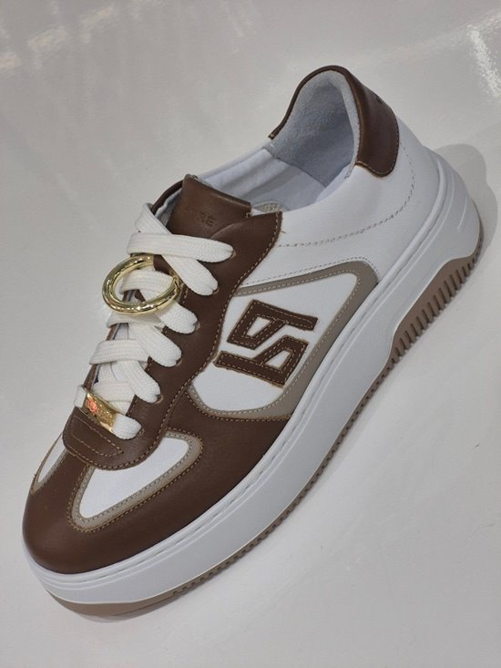 Sneakersy SN51 - 3 Biały / Brąz dostępne od ręki