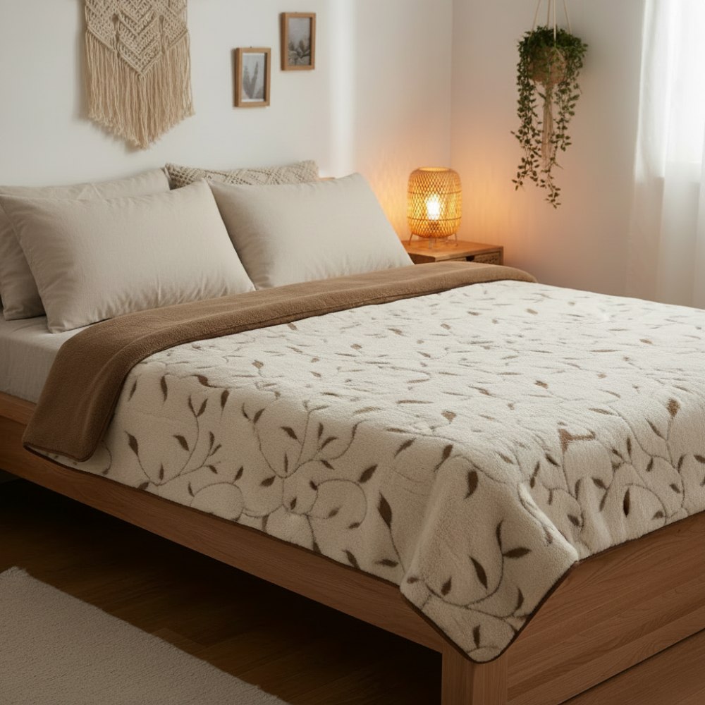 kołdra wełniana camel napoli Woolmark 140x200