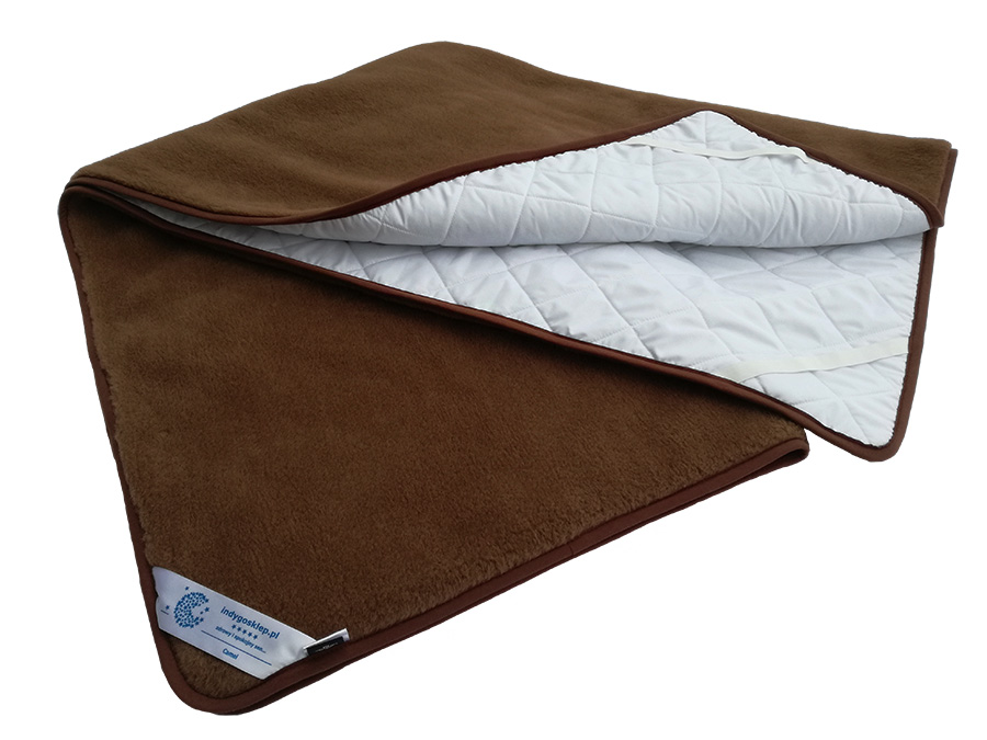 podkład wełniany (prześcieradło) camel ciemny 180x200 (+-5cm)