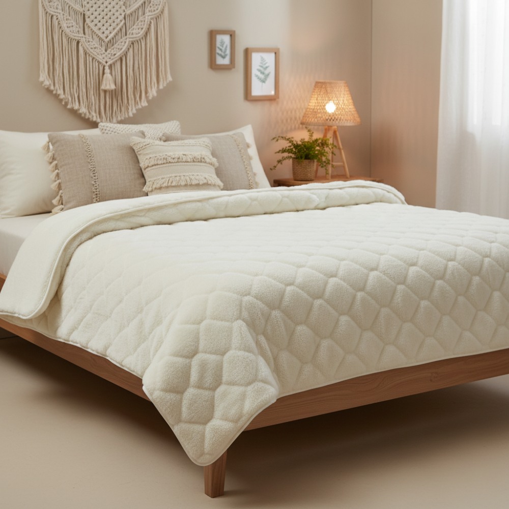 kołdra wełniana kaszmir caro i gładki Woolmark 200x240