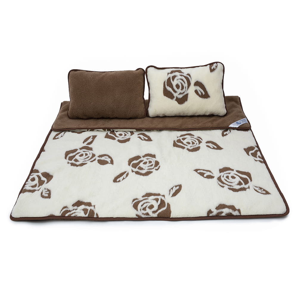 Pościel camel ciemny/kaszmir toscana (kołdra 160x200, 2x poduszka 45x75) (+-5cm)