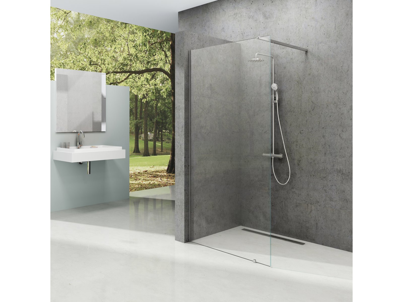 Darmowa Dostawa - Ścianka prysznicowa walk-in 150 cm aluminium połysk/szkło przezroczyste Ravak Walk-In Wall GW9WP0C0SZ1