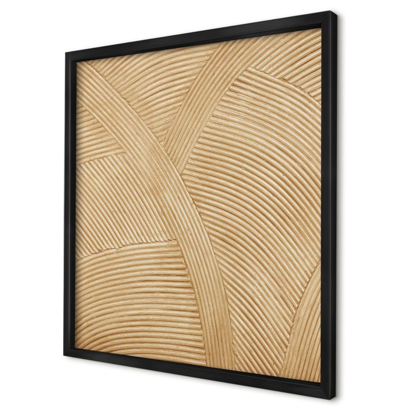 Ozdobna tablica na magnesy Wallfluent 50x50 Linie strukturalne w czarnej ramie 1szt