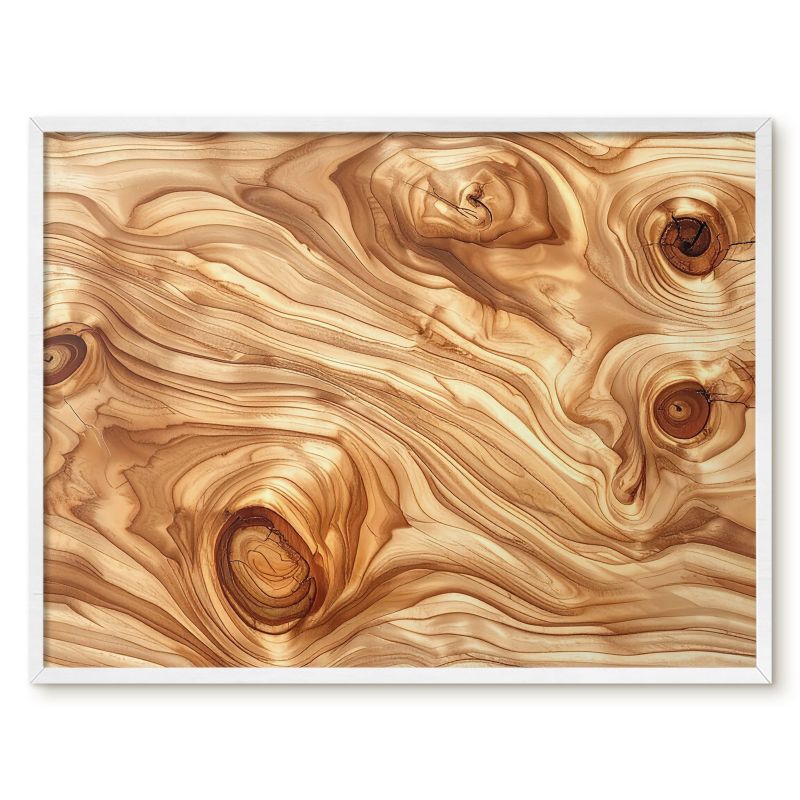 Tablica Magnetyczna Dekoracyjna Tulup 80x60 cm Drewniana tekstura 4 - Biała rama Do salonu, biura 1 szt.