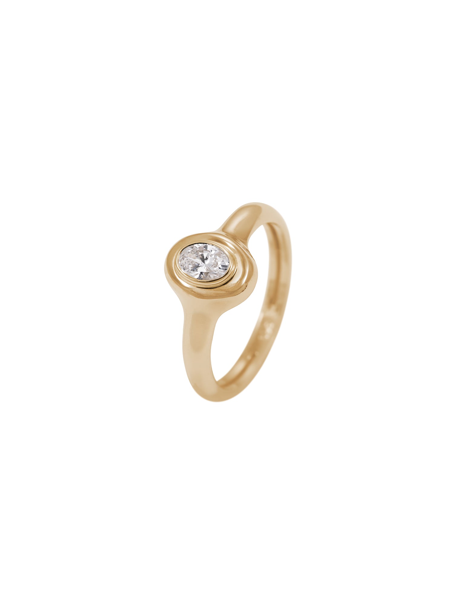Charm Diamond Ring N°1 - pierścionek z owalnym diamentem, 17