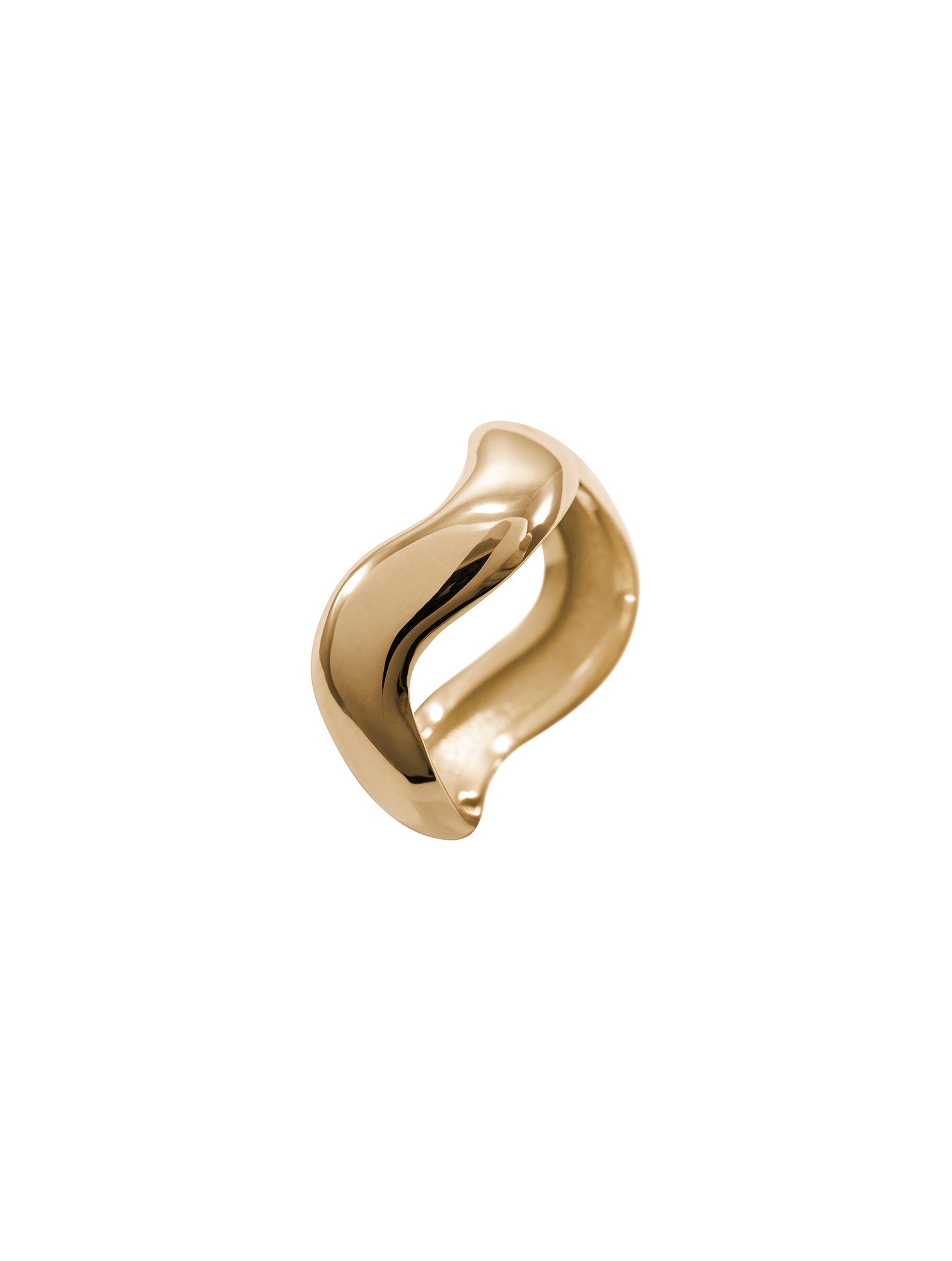 Anello Ring N°3 - gruba obrączka o nieregularnym, falistym kształcie, 9