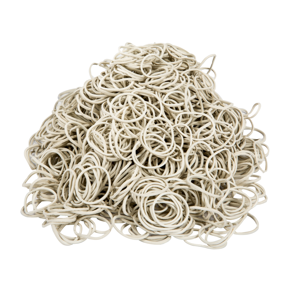 Gumki Recepturki Białe, Grubość 1,5/1,5mm - 1kg 100MM - Opakowania.Online