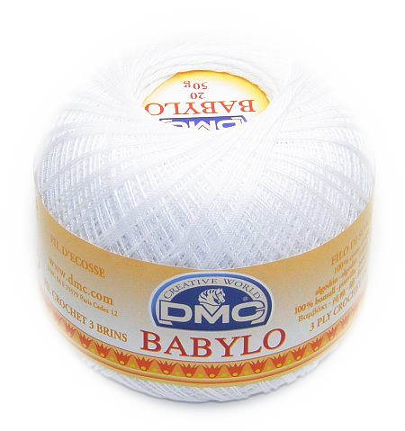 DMC babylo 20 kol. biały blanc 100gr/733mb