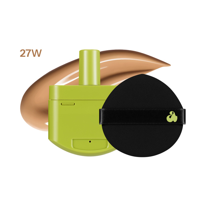 Unleashia Satin Wear Green Cushion Podkład w kompakcie 27W, 15 g