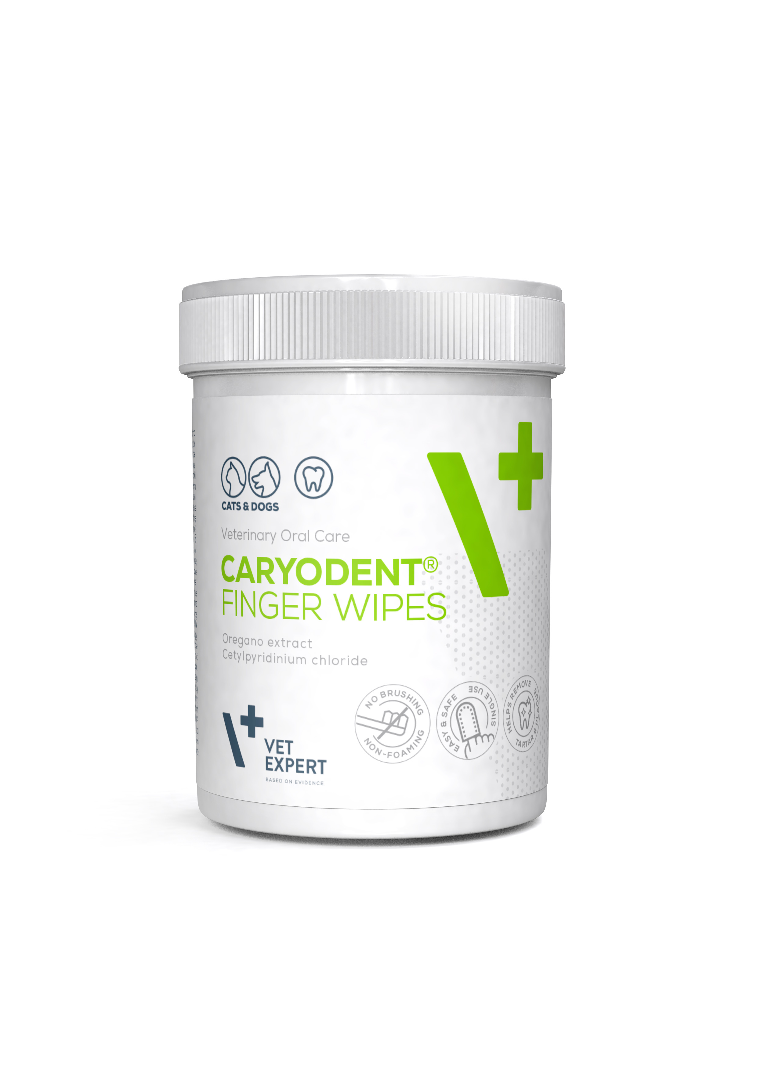 Caryodent Finger Wipes | VET EXPERT | 50 szt. | Czyściki do zębów dla psa i kota