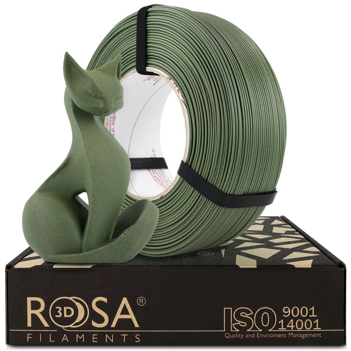FILAMENT 3D ReFill PLA-CF Matt Olive Green (Refill 1kg / 1.75mm)