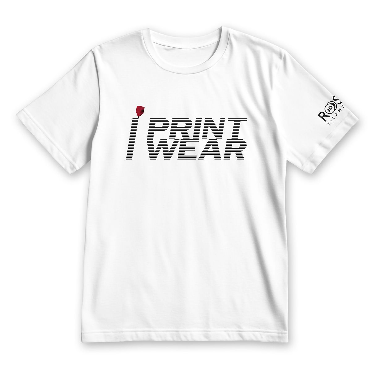 Koszulka ROSA3D "I Print I Wear" biała z nadrukiem (XXXL)