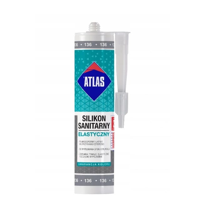ATLAS SILIKON SANITARNY ELASTYCZNY SZAROBRĄZOWY 212