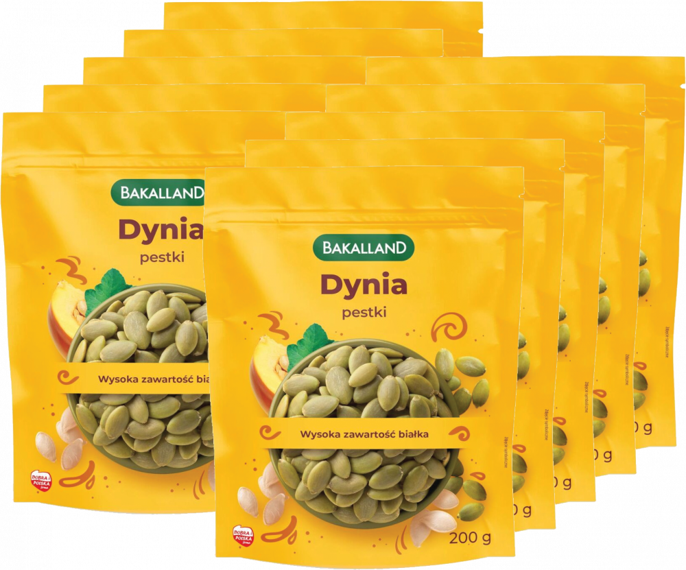 10x Pestki dyni łuskane Bakalland, 200g