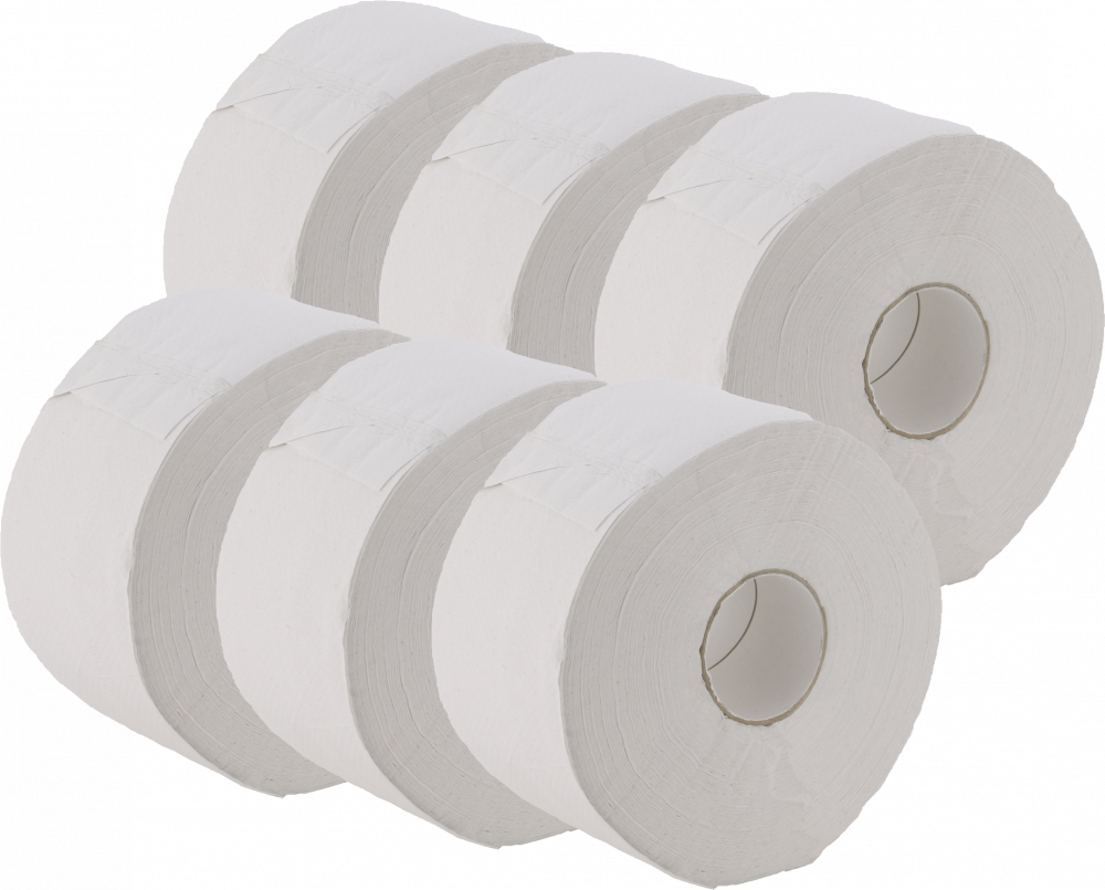 6x Papier toaletowy Merida Optimum, 2-warstwowy, 19cmx140m, biały