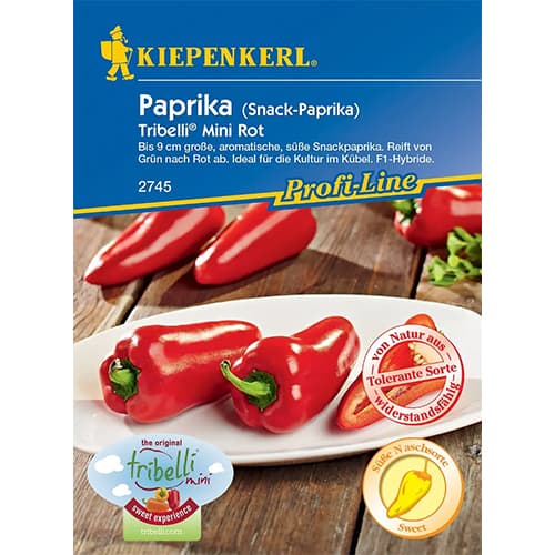 1 pac, Ardei dulce Tribelli Mini Red F1 - Semințe: Mod de ambalare: 1 pac