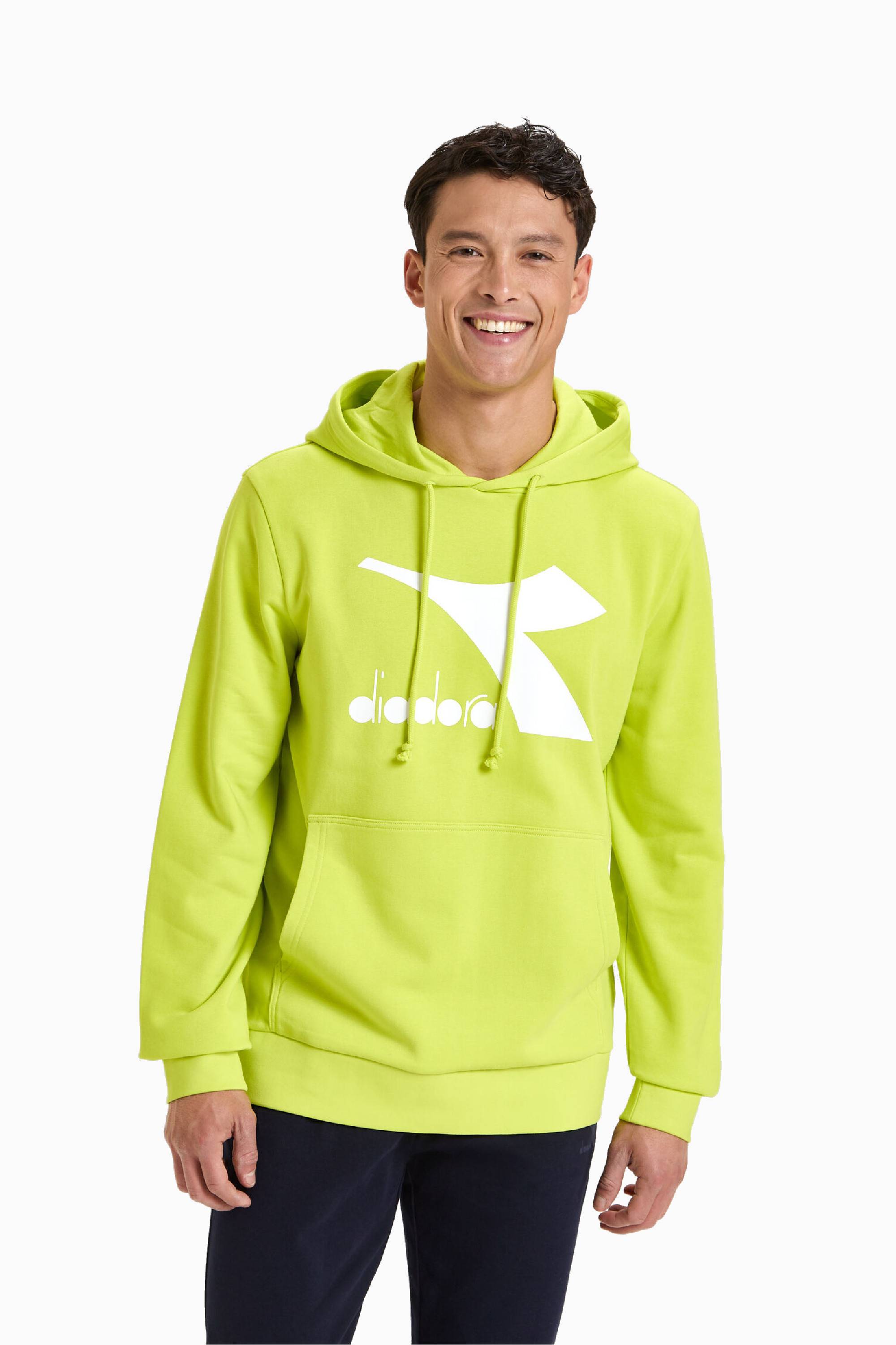 Bluza z kapturem Diadora Chromia - Limonkowy